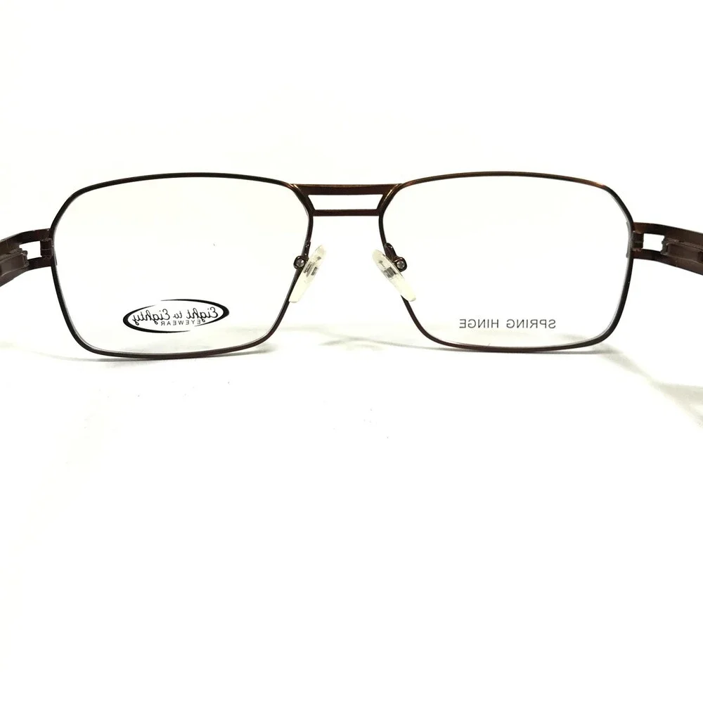 Eight to Eighty Eyeglasses Frames TWAN BROWN/GOLD Square Full Rim 57-18-145